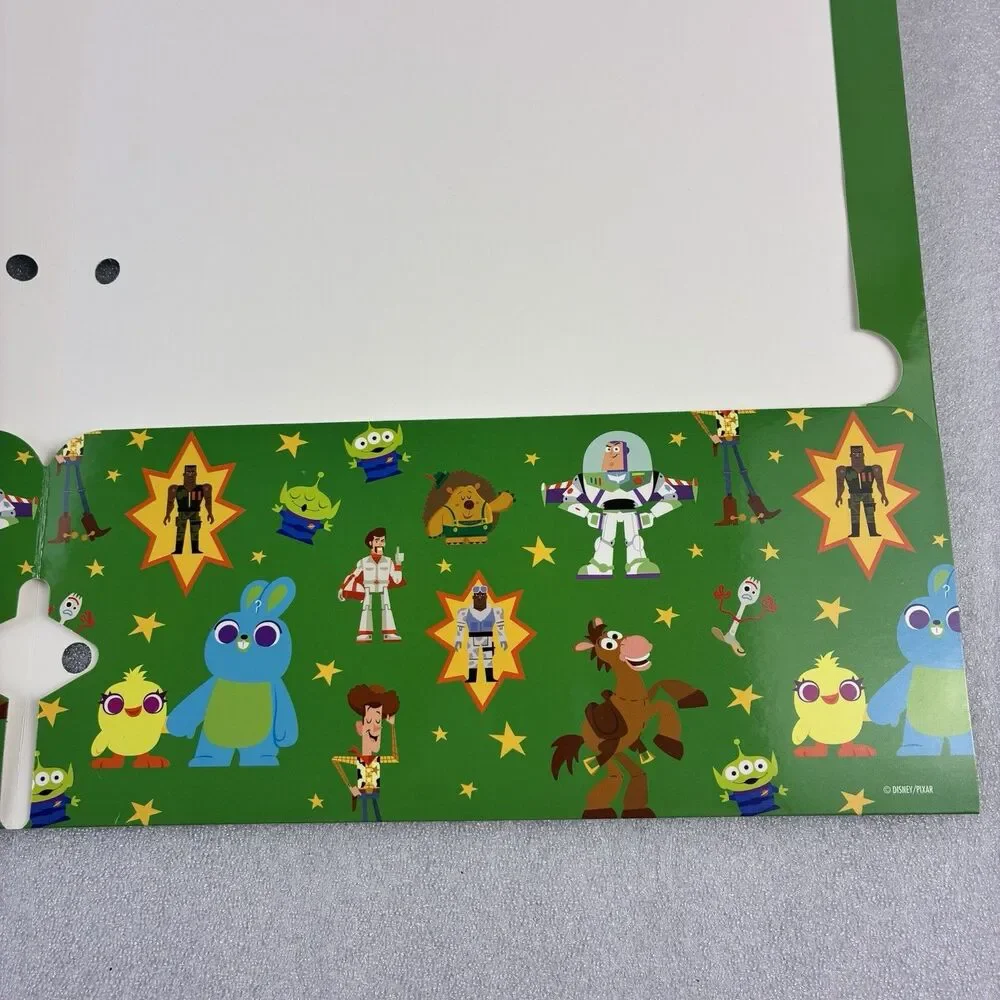 NEW Toy Story 4 Buzz 3 Ring Glossy School Notebook 2 Pocket Folder w/ Stickers